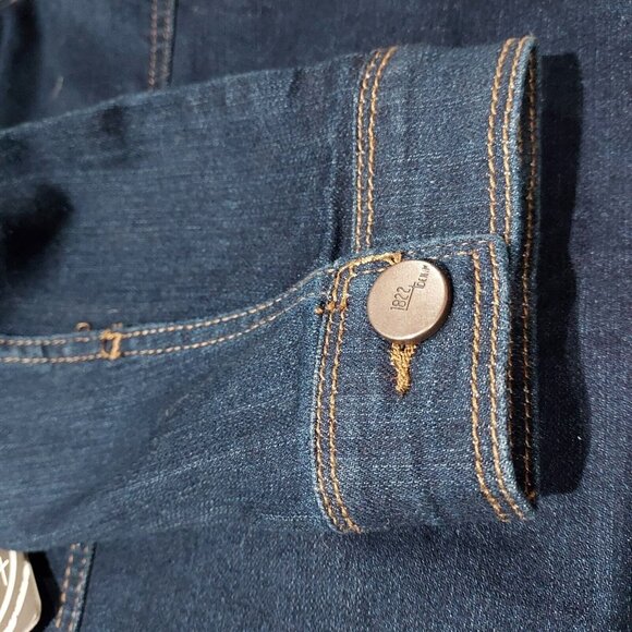 Denim Dark Blue Jean Jacket 1822 Heritage Button-Front Long Sleeve Cotton Size M - Picture 11 of 11